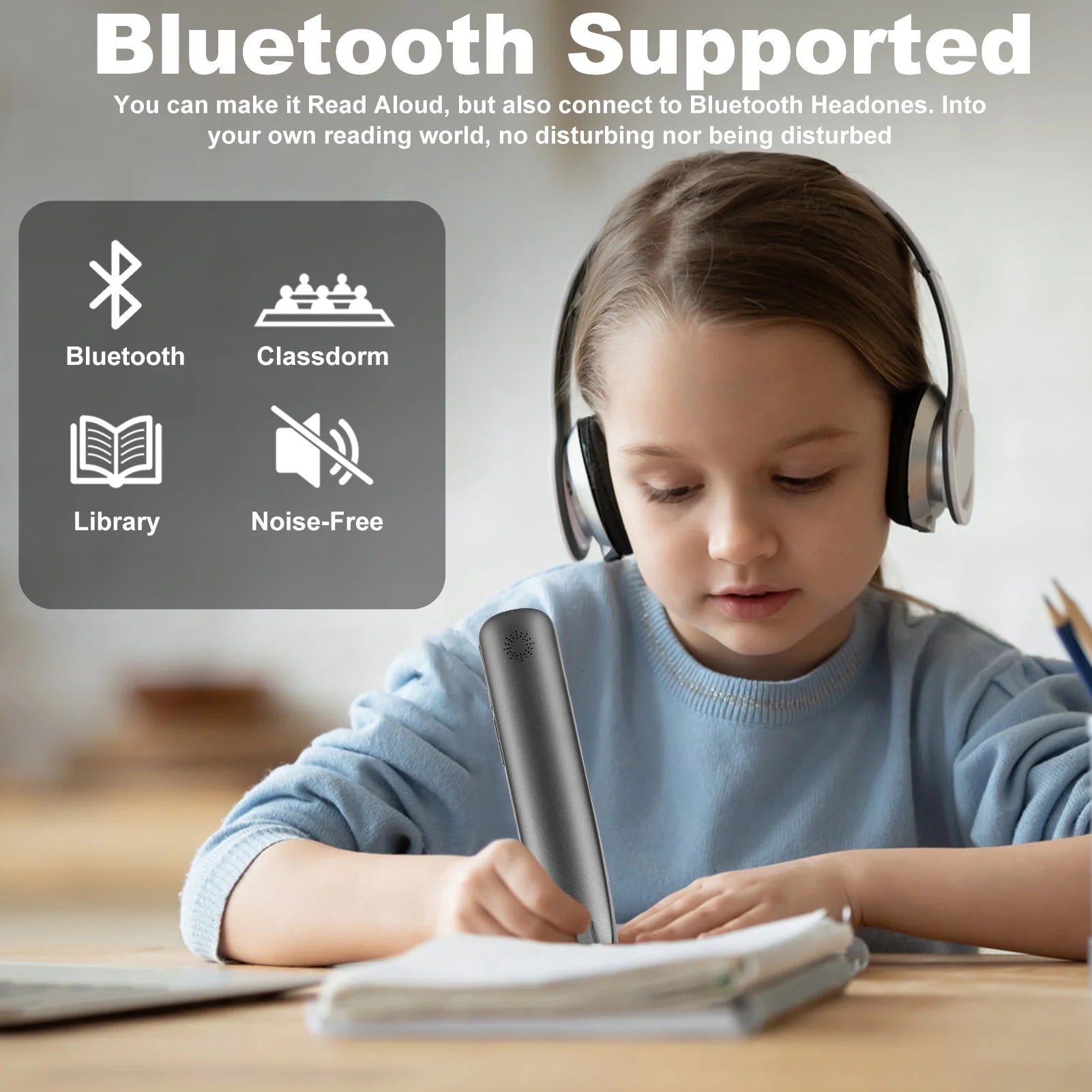 "Bluetooth Translation Scanning Pen – Text-to-Speech & Multi-Language Reader for Students, Professionals & Travelers